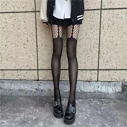 Klassische Lolita Höhlte Heraus Spitze Mesh Strümpfe Mit Flachem Boden Strumpfhosen Frauen Sexy Japanische Mädchen Gothic Punk Retro Spinne Web Strumpfhosen So ist Leben