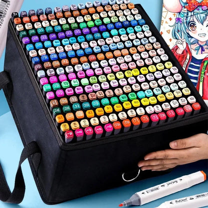 24-168 farbige Marker Stifte Set Manga Pinsel Stift Zeichnung Skizze Kawaii Kunst Schulbedarf Schreibwaren Farbe Schriftzug Marker So ist Leben
