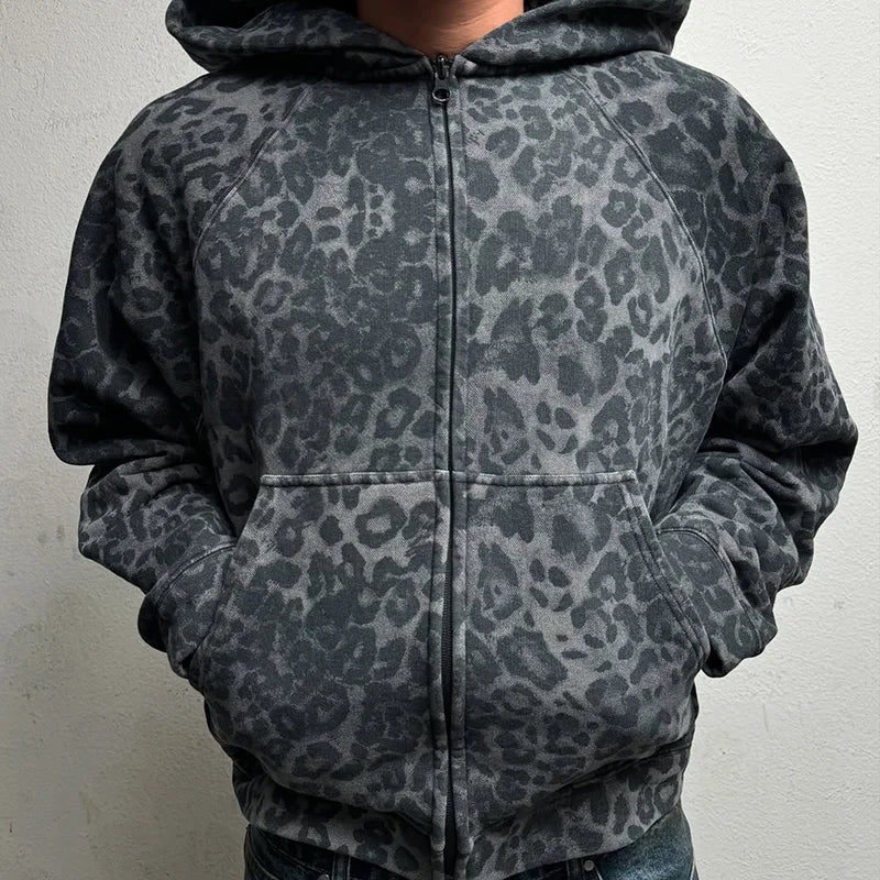 Streetwear Y2K Zip Up Hoodie Grunge Goth Ästhetik Grafikdruck Retro Punk Kleidung Übergroßes Hip Hop Zipper Hoodie Sweatshirt So ist Leben
