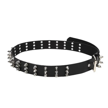 Neuer Stil Nieten-Schwarz-Punk-Stil-Gürtel mit Nadelschnalle, vielseitig und hochwertig für Frauen, Y2k-Gürtel, Denim-Gürtel für Männer und Frauen So ist Leben