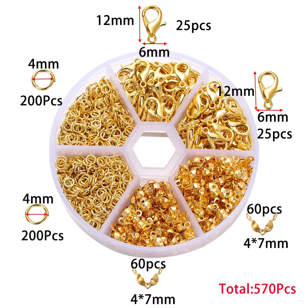 Legierung Zubehör Schmuck Erkenntnisse Set Reparatur Werkzeuge Karabinerverschluss Offene Biegeringe Ohrring Haken für DIY Schmuck Machen Liefert So ist Leben