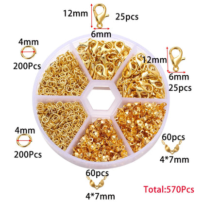 Legierung Zubehör Schmuck Erkenntnisse Set Reparatur Werkzeuge Karabinerverschluss Offene Biegeringe Ohrring Haken für DIY Schmuck Machen Liefert So ist Leben