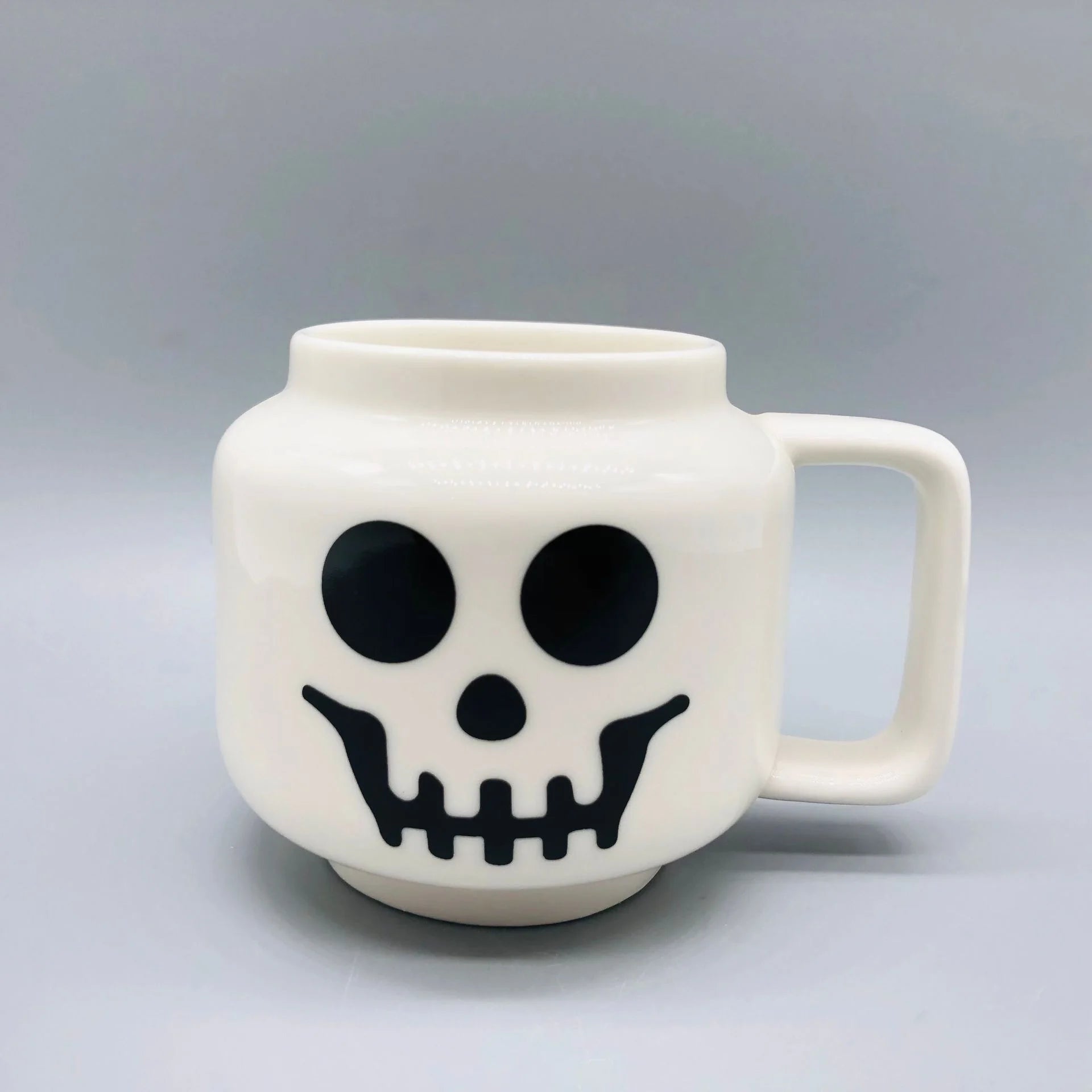 Cartoon-Keramikbecher, 250 ml, mit niedlichem Impish-Ausdruck, Figurenkopfmuster, Kaffee, Milch, Tee, Trinkgeschirr für Paare, Freunde, Familie So ist Leben
