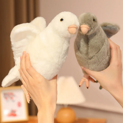 Grau Weiß Simulation Taube Plüsch Spielzeug Friedenstaube Stofftier Puppe für Kinder Wohnkultur Und Fotografie Requisiten So ist Leben