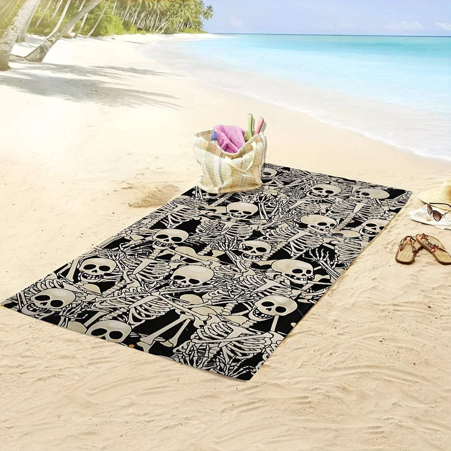 Gothic Strandtuch mit modernem Print für kreative Styles