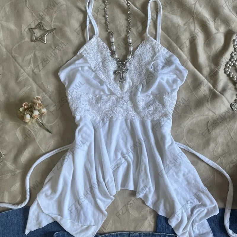 Einzigartiges Harajuku Mesh Garn Rock Goth Y2k Tank Top 2000S Hiphop CozyFit    Weste Vintage Punk ärmelloses Top Chic Streetwear Crop Top So ist Leben