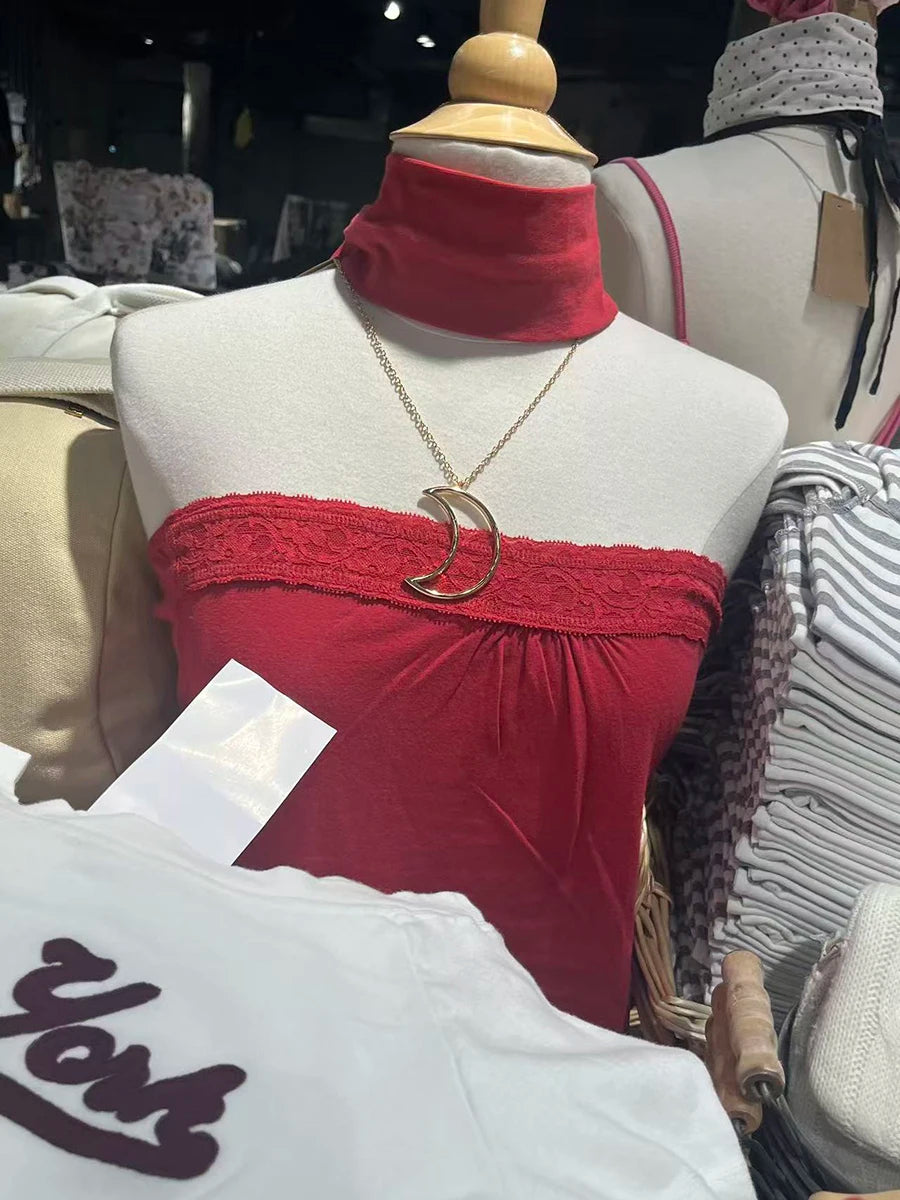 Spitze Trim Liebsten Tops Frauen Baumwolle Weiche Schlanke Weiß Sexy Ärmellose Leibchen Süße Nette Chic Tank Tops Y2K So ist Leben