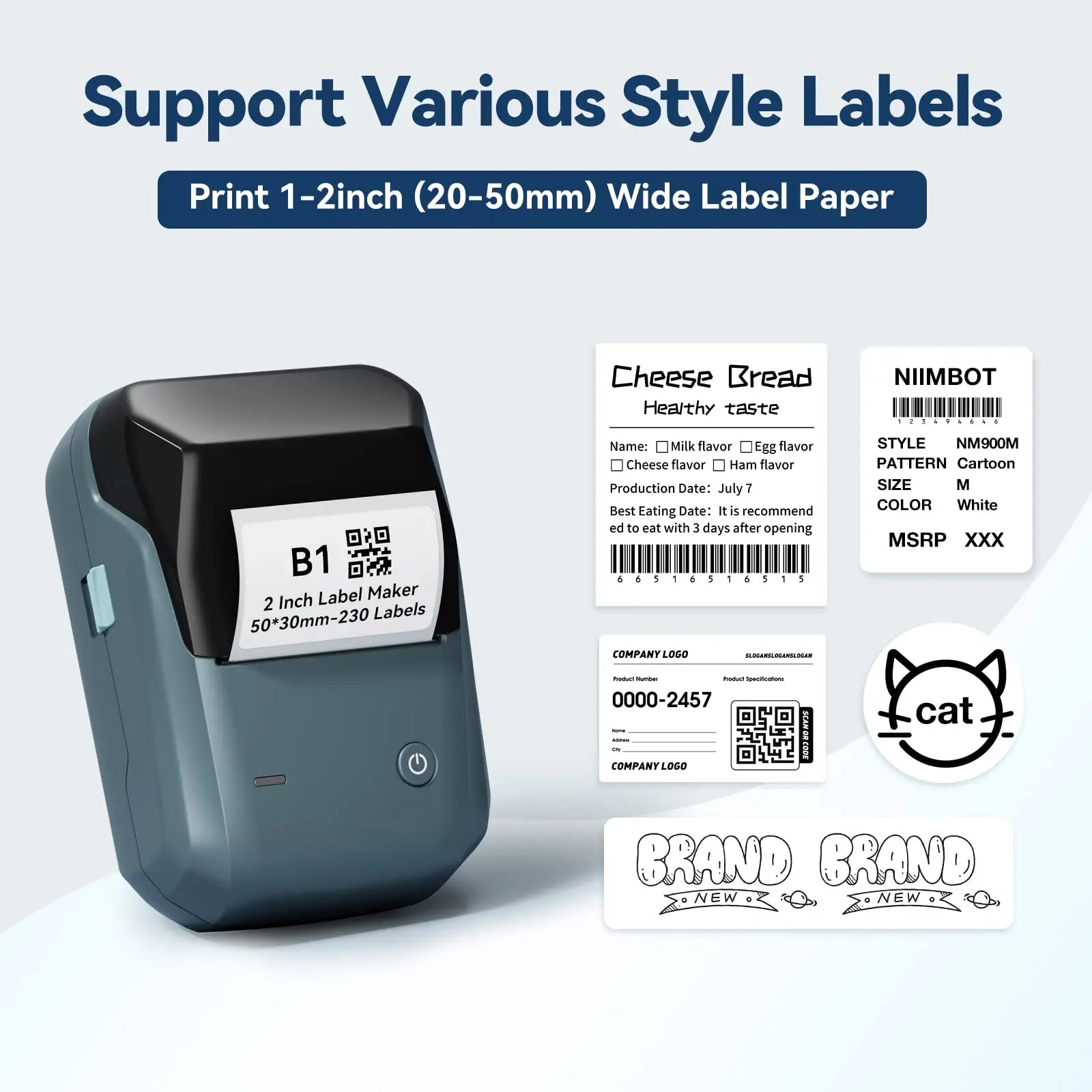 Original Niimbot B1 Etiketten drucker Farbe runde Aufkleber Handheld tragbare Bluetooth selbst klebende Etikettierung Business-Maschine klein So ist Leben