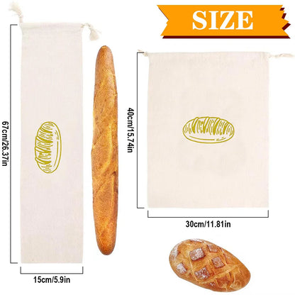 Leinen Brotbeutel Set für frische Aufbewahrung