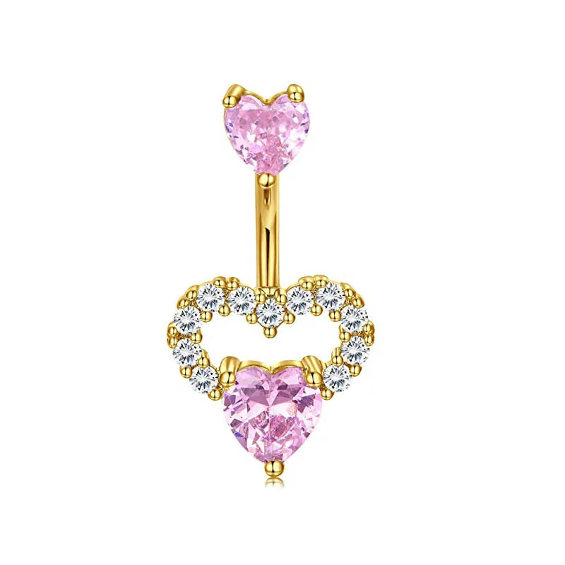 Herzförmiger Nabelring Ornament Wassertropfen 14G Bauchnabelpiercing Langhantel Anhänger Bauch Nombril Piercing Damenschmuck So ist Leben