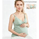 Weiches, seidiges Umstands- und Still-Tanktop mit herausnehmbaren Polstern, integriertem BH-Camisole für Schwangerschaft, Wochenbett, Alltag und Schlaf. So ist Leben