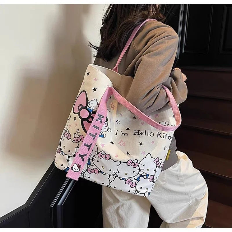 Anime Sanrio Hello Kitty Große Kapazität Umhängetasche Cartoon Kt Katze Handtasche Rucksack Schultasche Urlaub Weihnachten Halloween Geschenke So ist Leben