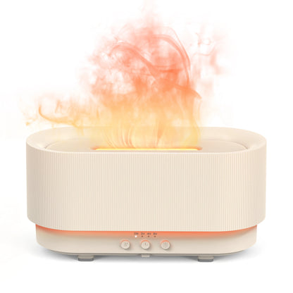 SEJOY Luftbefeuchter mit LED-Licht, Aroma-Diffusor für Ätherische Öle, Flammen-Automatik-Duftspender für Zuhause So ist Leben