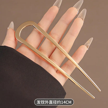 Neue Einfache U-förmige Haarnadel Metall Haar Sticks U Französisch Haar Clips Pins Modische Haar Schmuck Zubehör für Frauen Großhandel So ist Leben