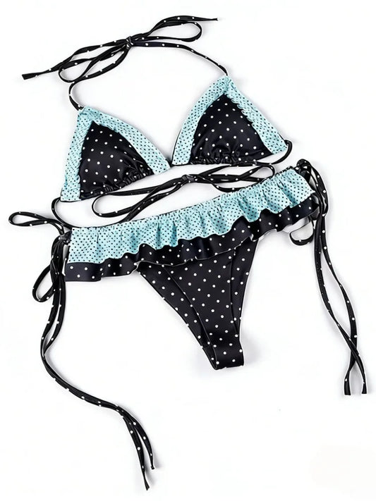 2026 – Trendiger bedruckter High-Waist 2-teiliger Bikini für Damen – Schickes Strand-Set für Urlaub, Sommer und Party So ist Leben