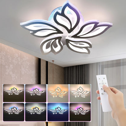 54-W-LED-Deckenleuchte mit RGB-Farbwechsel-Rücklicht, dimmbar mit Fernbedienung So ist Leben