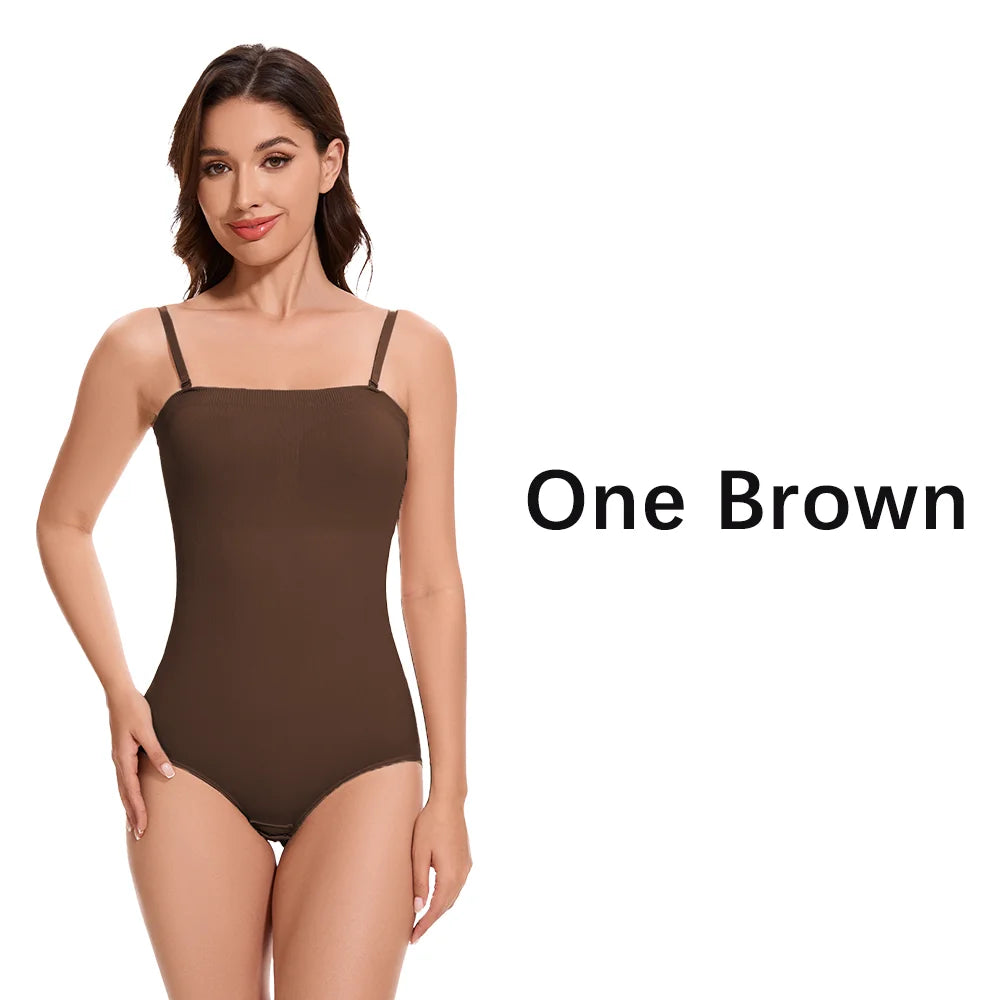 Molasus Abnehmen Trägerlosen Body Off Schulter Frauen Shorts Shapewear Bauch-steuer Body Shaper Sexy Fajas Unterwäsche Bodys So ist Leben