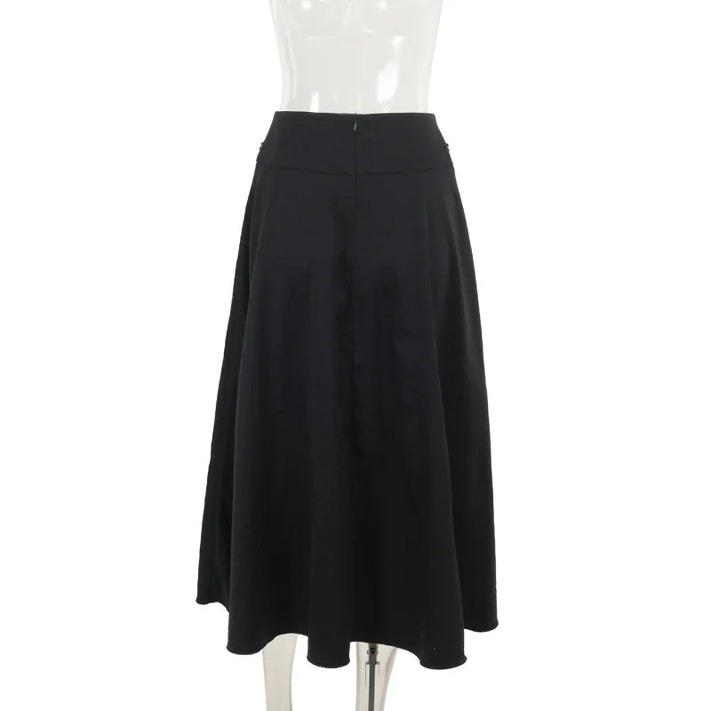Goth Dark Acubi Mode Schwarz Swing A-linie Rock Punk Grunge Metall Schnalle Streetwear Frauen Bandage Röcke Mall Gothic Alt Tuch So ist Leben