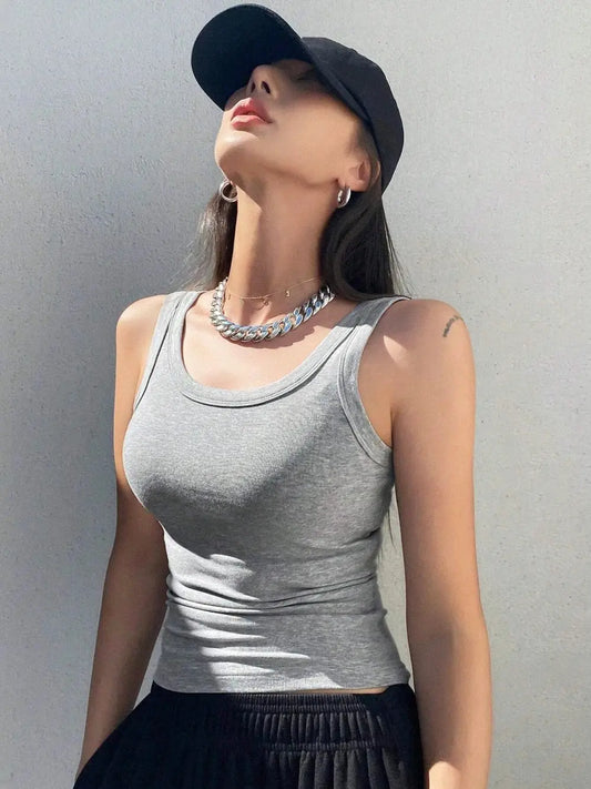 Ärmelloses Sommertop für Outfits, weiches, enges Tanktop - So ist Leben