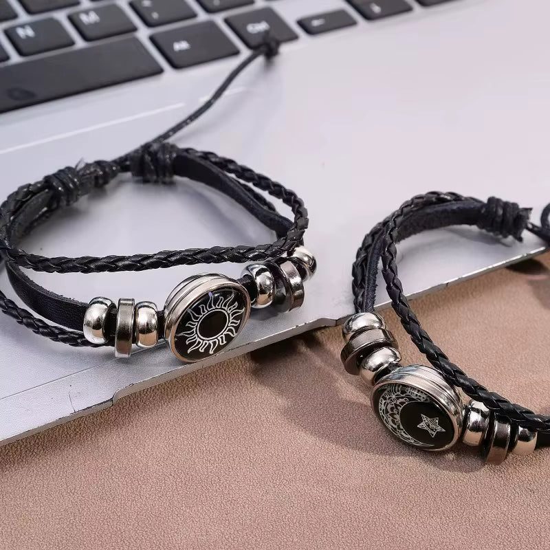 Sonnen‑Mond Armband modern verstellbar mit Leuchteffekt So ist Leben