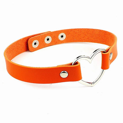Neue Schwarz Multi Farbe Punk Kragen Halskette Sexy PU Leder Herz Lock Key Spike Halsband für Frauen Gothic Cosplay Partei Schmuck So ist Leben