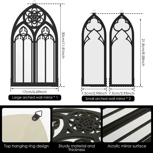 8 Stile Gothic-Spiegel, Wanddekoration, Vintage-Kathedralenbogen, Rahmenspiegel, Heimdekoration, Spiegel, Schlafzimmer, Kunst, Wanddekoration So ist Leben