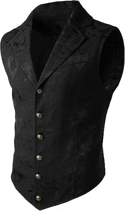 Mittelalterliche Gothic-Weste für Herren Vintage Steampunk-Weste Viktorianisches Kostüm Renaissance-Piratenjacke So ist Leben