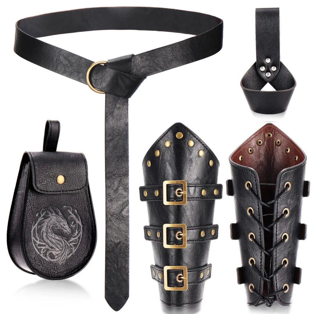 Mittelalterlicher Wikinger-Gürtel, Dampfarmband, Renaissance, Vintage, Kupfermünze, Hüfttasche, Halloween, Cosplay, Dress-Up-Zubehör-Set So ist Leben