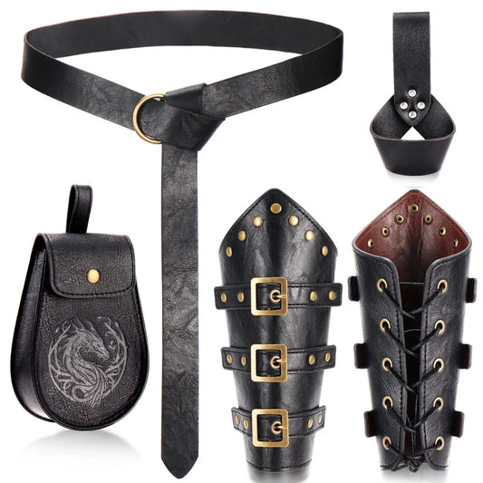 Mittelalterlicher Wikinger-Gürtel, Dampfarmband, Renaissance, Vintage, Kupfermünze, Hüfttasche, Halloween, Cosplay, Dress-Up-Zubehör-Set So ist Leben