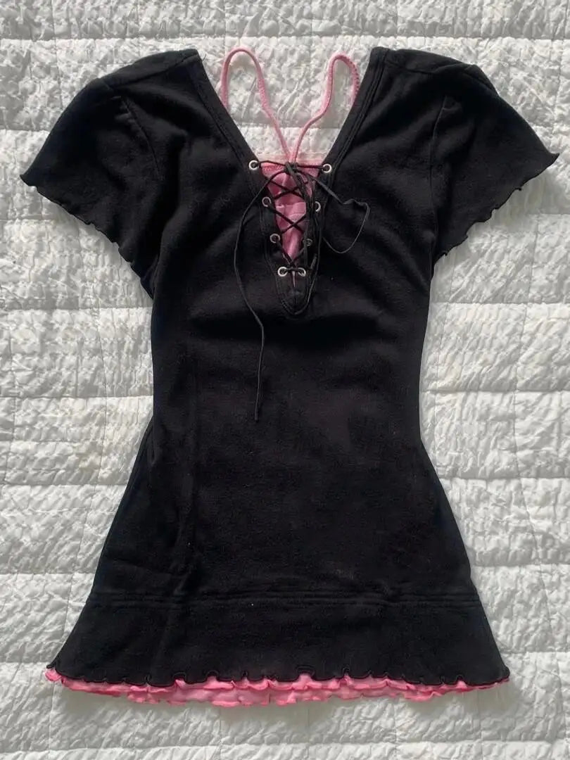 T-shirt Y2k Kleidung Gothic Punk 2000er Jahre Crop Top Mode Harajuku frauen kurzarm Shirt Süße Sling T shoujo mädchen Ästhetik So ist Leben