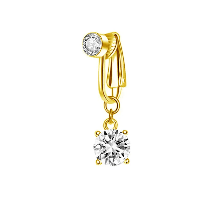 Clip On Bauchnabelring Schmetterling Kupfer Zirkon Rosa Fake Bauchnabelpiercing Nabelschnur Nabel Körperschmuck Trendiger Modestil So ist Leben