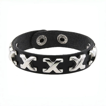 Punk Niet Stern PU Leder Armband Für Frauen Männer Hip Hop Gothic Dark Girl Rock Schmuck Anhänger Liebe Kette Hip Hop Zubehör So ist Leben