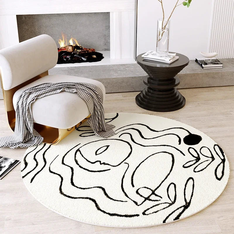 Fluffy Soft Living Room Decoration Carpet Light Luxury Rugs for Bedroom Large Area Round Lounge Rug Home Study Thicken Plush Mat - So ist Leben