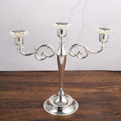 Silber Gold Schwarz Bronze Metall Kerzenhalter Retro 3-armige Abendessen Kandelaber Hochzeit Home Decor Kandelaber So ist Leben