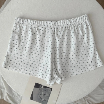 Süße Blumendruck Öse Schleife abgeschnittene Westen Frauen Baumwolle beiläufige dünne Spitzenbesatz Tank Tops Vintage Adrette süße Leibchen Y2K So ist Leben