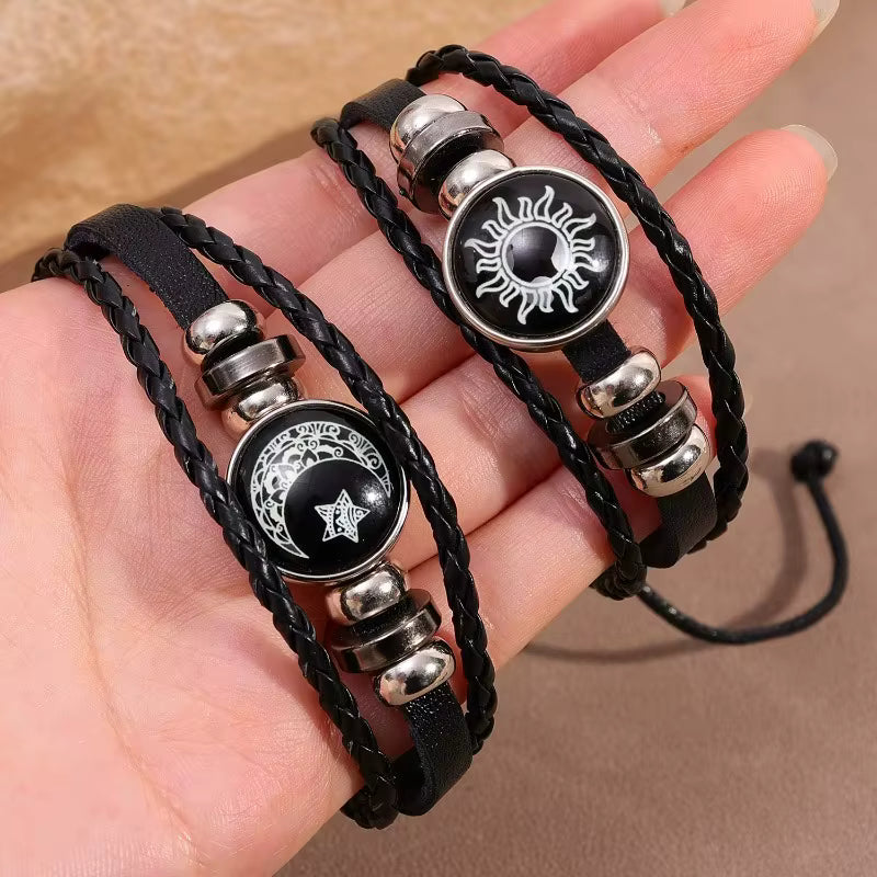 Sonnen‑Mond Armband modern verstellbar mit Leuchteffekt So ist Leben