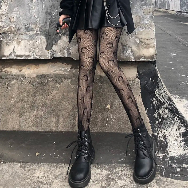 Klassische Lolita Höhlte Heraus Spitze Mesh Strümpfe Mit Flachem Boden Strumpfhosen Frauen Sexy Japanische Mädchen Gothic Punk Retro Spinne Web Strumpfhosen So ist Leben