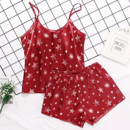 Damen Satin Seide Spitze Cami Weste Shorts Dessous Pyjamas Set Sommer Frauen Pyjamas Sets Zwei Stück Set Pijama Für Frau So ist Leben
