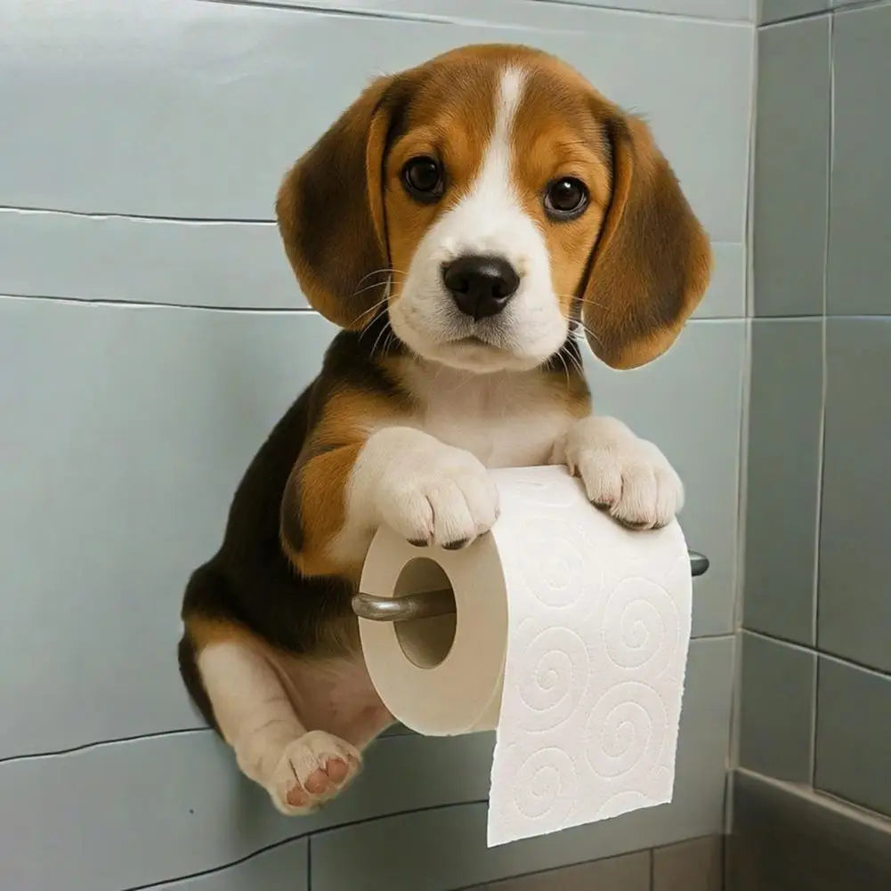 Tissue Rack Hai-förmigen Hund Toilettenpapier Rack Toilettenpapier Halter Wand Halterung Harz Hund Rolle Organizer Badezimmer Dekoration So ist Leben