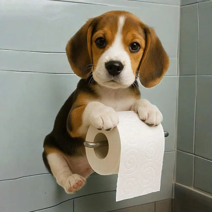 Tissue Rack Hai-förmigen Hund Toilettenpapier Rack Toilettenpapier Halter Wand Halterung Harz Hund Rolle Organizer Badezimmer Dekoration So ist Leben
