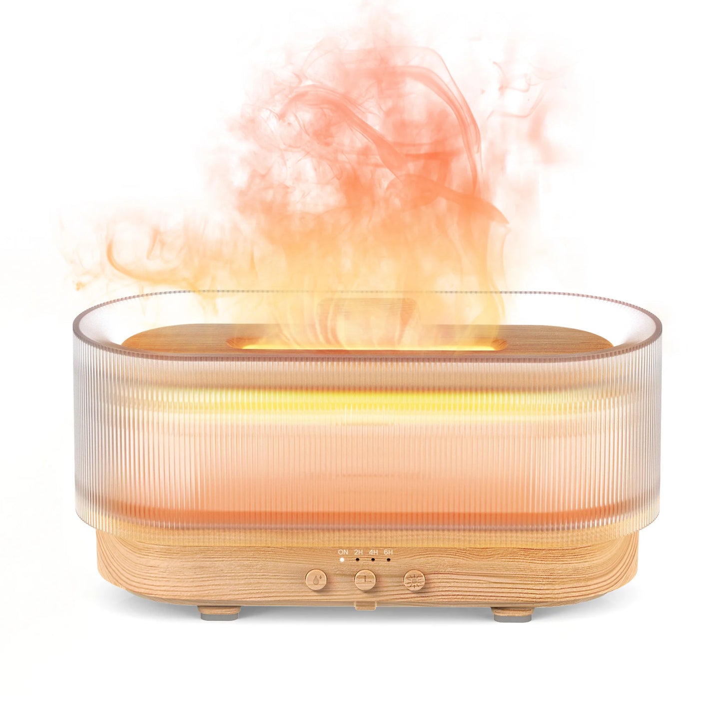 SEJOY Luftbefeuchter mit LED-Licht, Aroma-Diffusor für Ätherische Öle, Flammen-Automatik-Duftspender für Zuhause So ist Leben