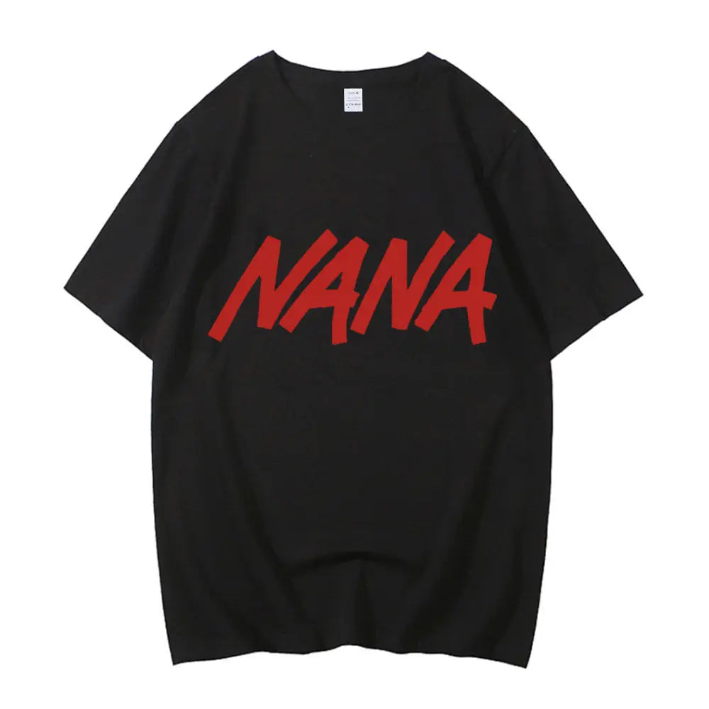 Black Stones Nana Osaki Baumwoll-T-Shirt männlich Y2k Grafik Pastell ästhetisches T-Shirt 2000er Kawaii Pastell Anime 2000er Bequem So ist Leben