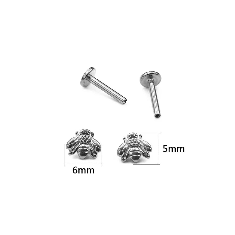 1 STÜCK Neuer Chirurgenstahl Winziger Zirkon Kristall Tragus Helix Piercing Labret Lippenbolzen Nasenring Innengewinde Niedlicher Körperschmuck So ist Leben