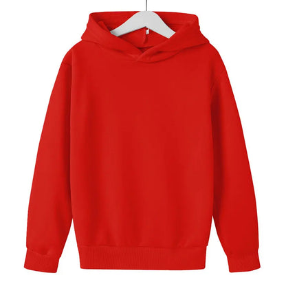 Einfarbige Kinder-Kapuzenpullover, Kleidung für 3–12 Jahre, Jungen und Mädchen, lässig, Toddle-Tops, Mantel, Frühling und Herbst, Sweatshirt, Weiß, Schwarz, Rot So ist Leben