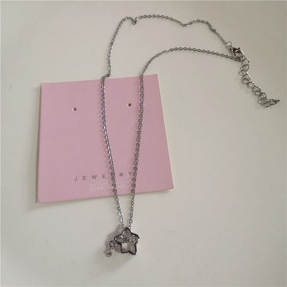 Kpop Mode einfache Stern Herz Wasser tropfen Anhänger Halsreif Schlüsselbein Kette Halskette Hals Schmuck Frauen Männer ästhetisch 2k Accessoires So ist Leben