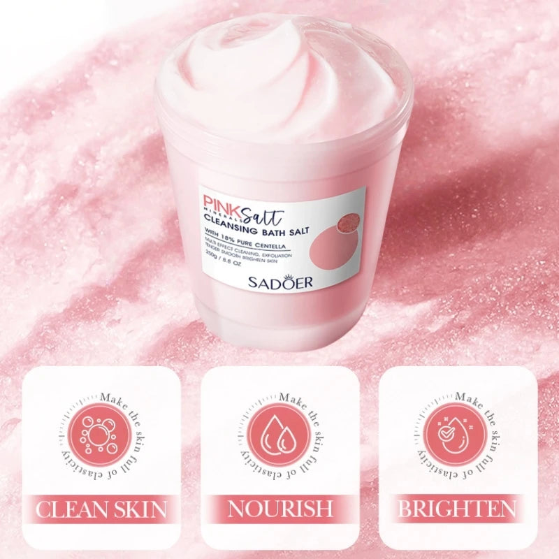 250g Himalaya-Rosa-Badesalz, weiche Textur, reinigt sanft die Haut, Duftpflege für Datteln/Pendeln/Vor dem Schlafengehen, ein Muss für Herbst und Winter, geeignet für Männer und Frauen. So ist Leben