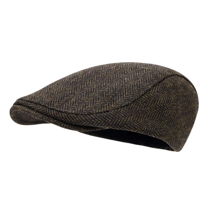 STARANCE Herren Flat Cap Wool Tweed Driving Irish Gatsby Cabbie Golf Vintage Newsboy Hat So ist Leben