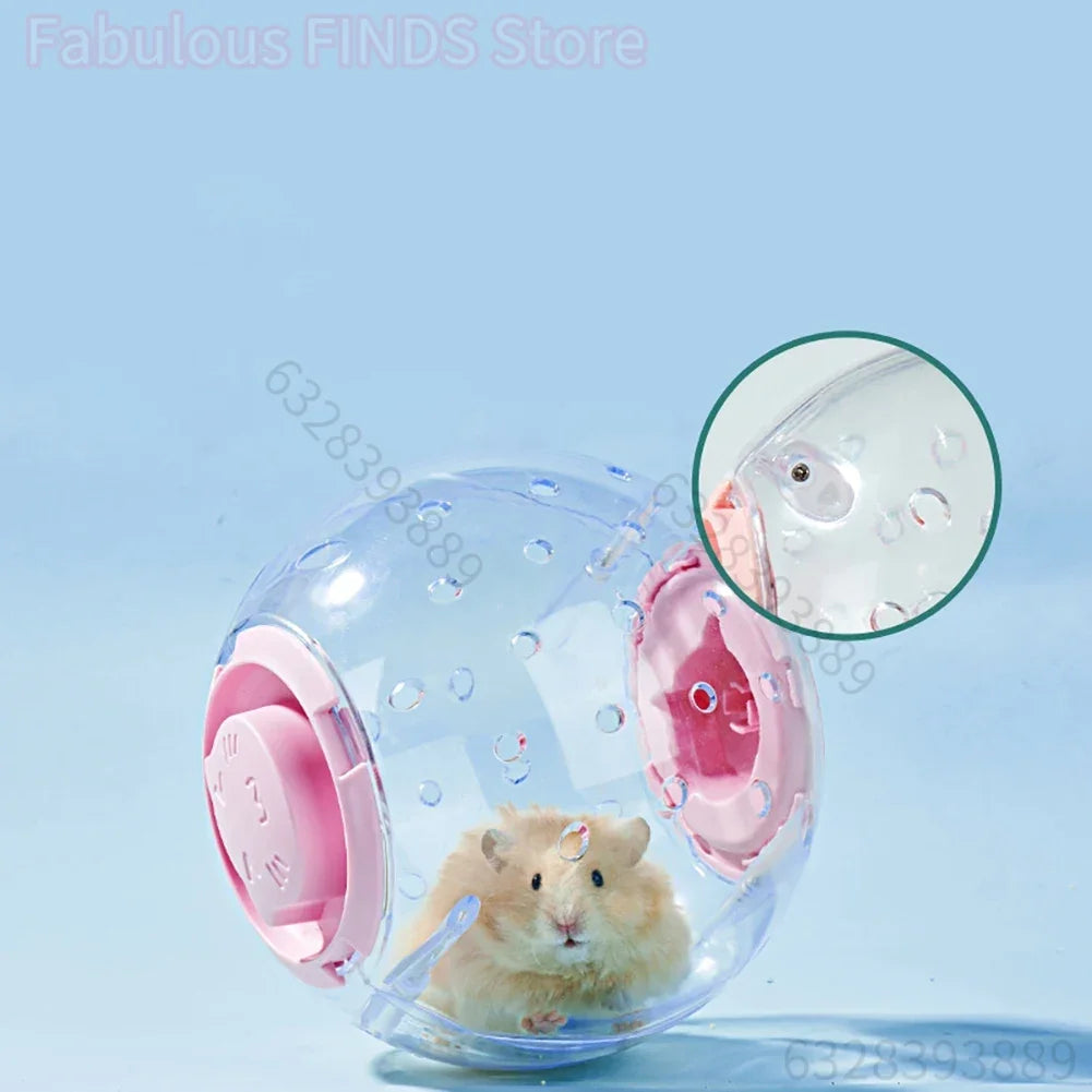 Hamster-Übungsball, transparentes Hamster-Laufballrad mit Zugseil für kleine Tiere, Heimtierbedarf, 14 cm/18/ cm So ist Leben