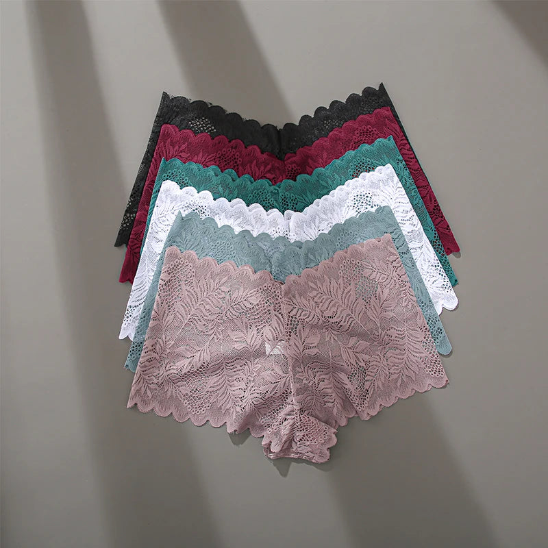 3Pcs Frauen Höschen Sexy Spitze Weibliche Unterhose Plus Größe Unterwäsche Große Größe Leichte Nahtlose Niedrigen Taille Slips Atmungsaktiv So ist Leben