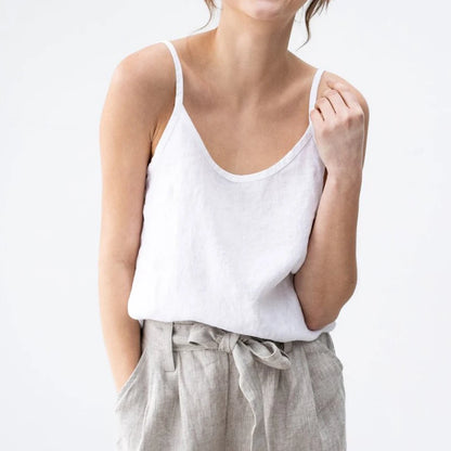 Sommer frauen Weste Leinen Rundhals V-ausschnitt Sexy Einfarbig Casual Bequeme Tank Top hübsch Siguroji ropa de mujer, 321301 WTY So ist Leben
